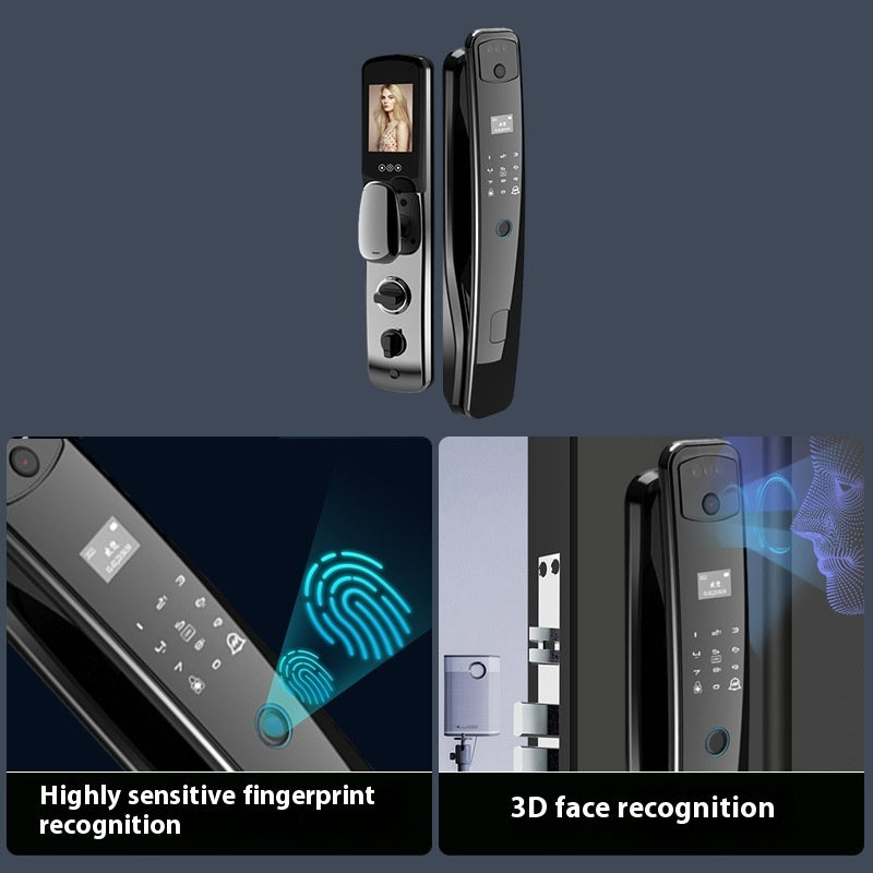 3D Facial Recognition Smart Door Lock – Fully Automatic Fingerprint & Keyless Entry Home Security Lock
