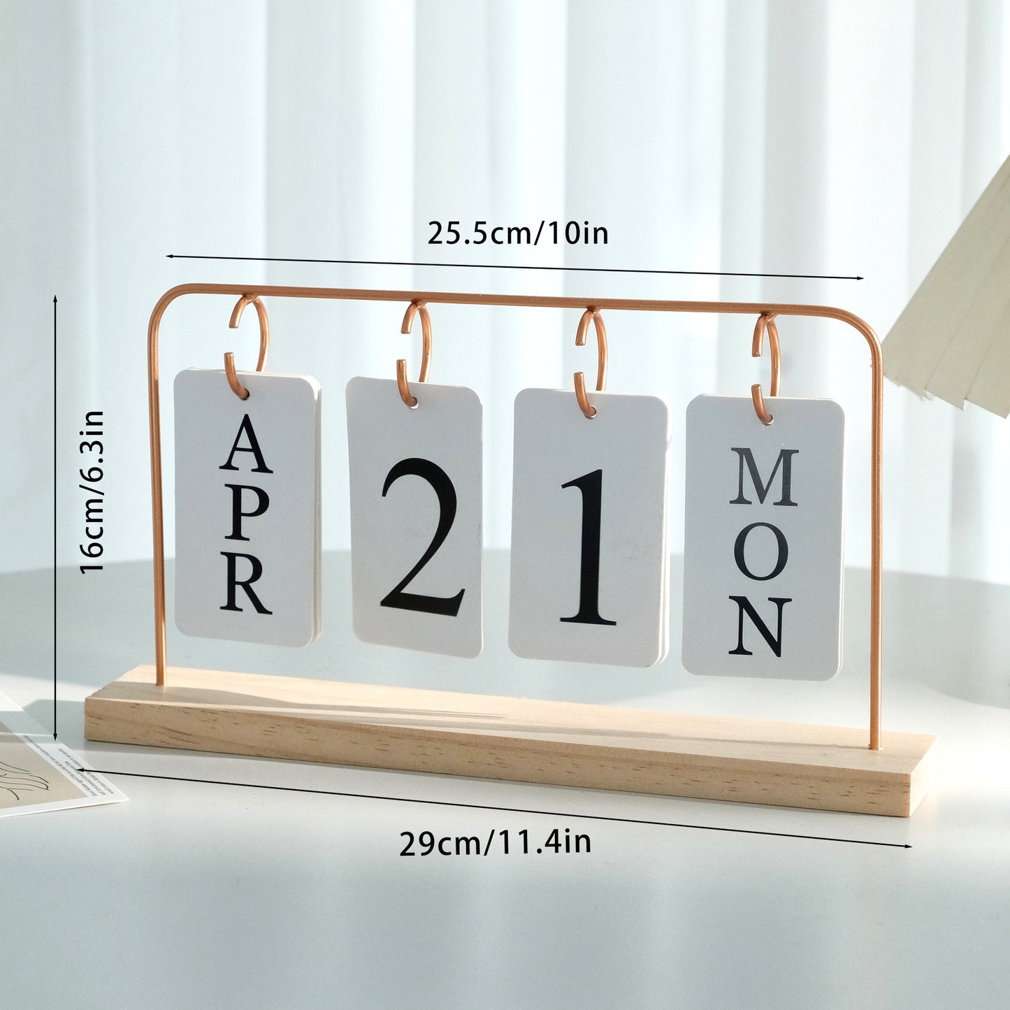 2025 Creative Flip Hanging Wooden Desk Calendar