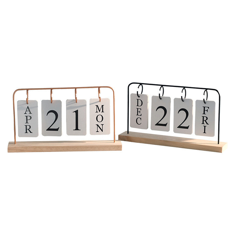 2025 Creative Flip Hanging Wooden Desk Calendar